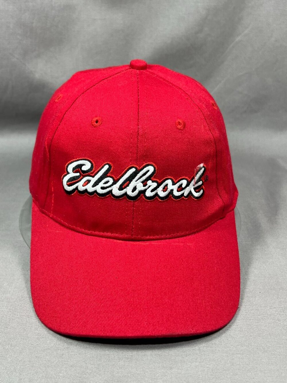 Edelbrock Performance Baseball Hat Red Adjustable Strapback Motorsports Cap